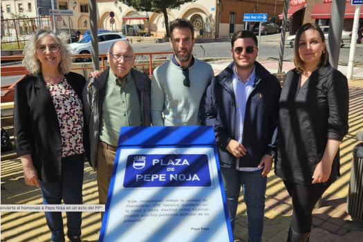 El alcalde convierte el homenaje a Pepe Noja en un acto del PP